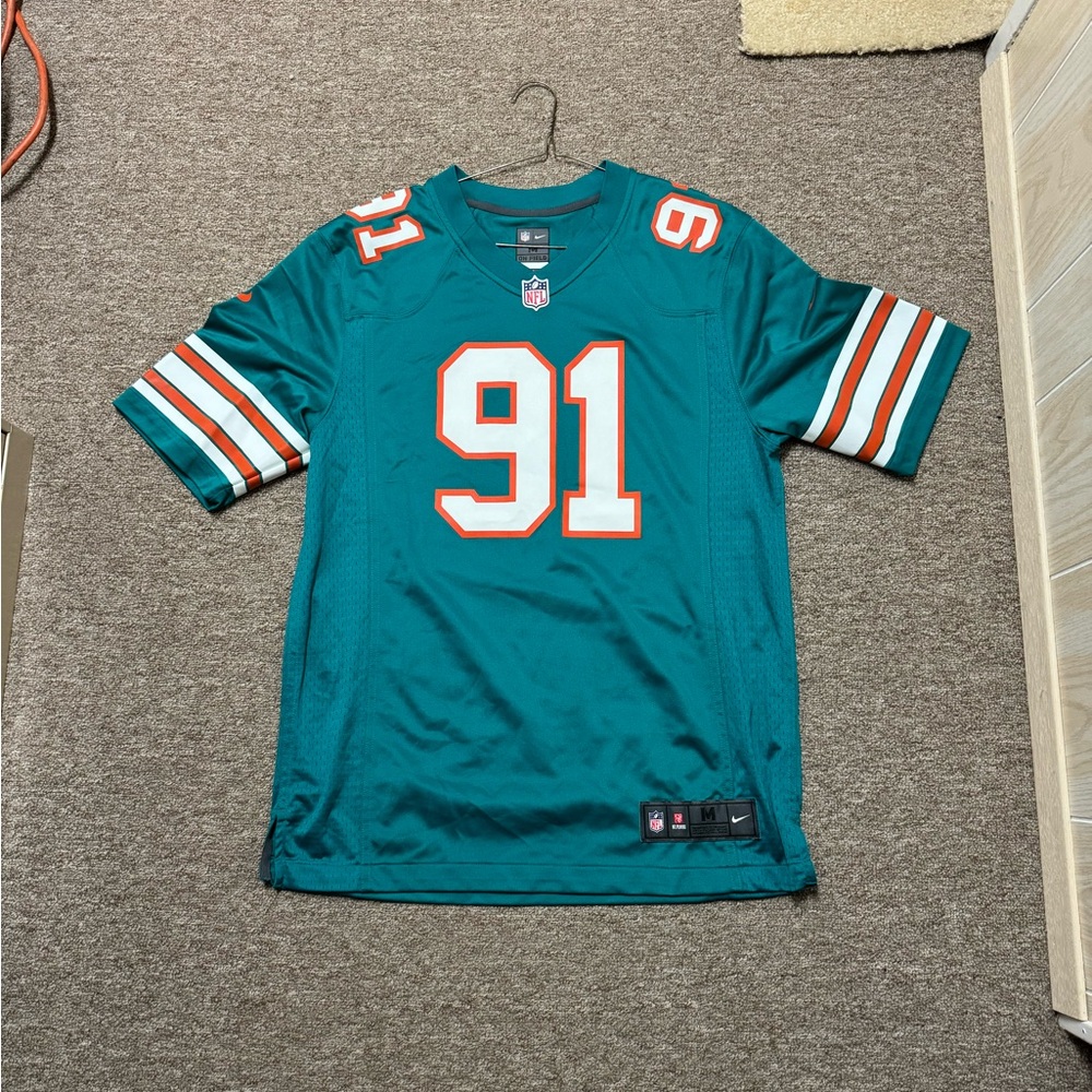 NFL Miami Dolphins 91 Wake Nike Football Jersey